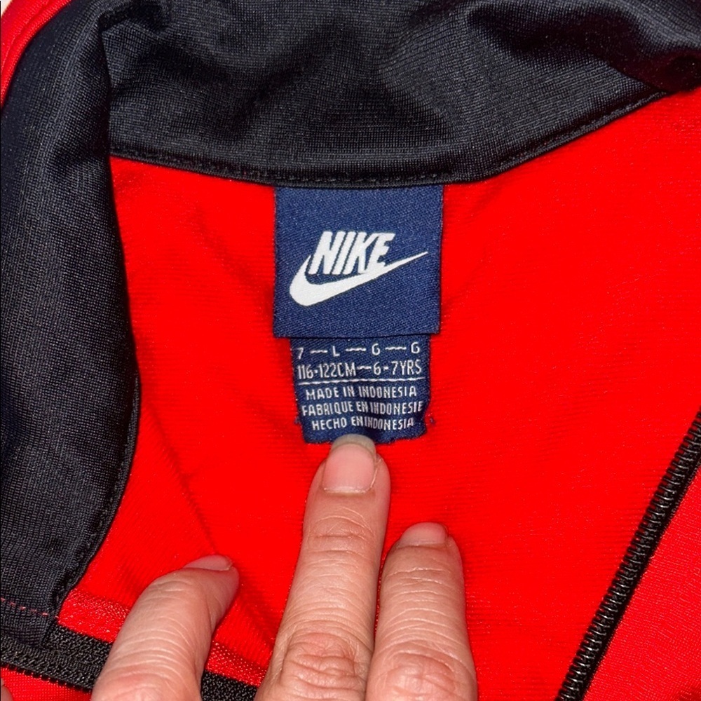 Nike Red and Black Performance Jacket with High Collar - Picture 5 of 6
